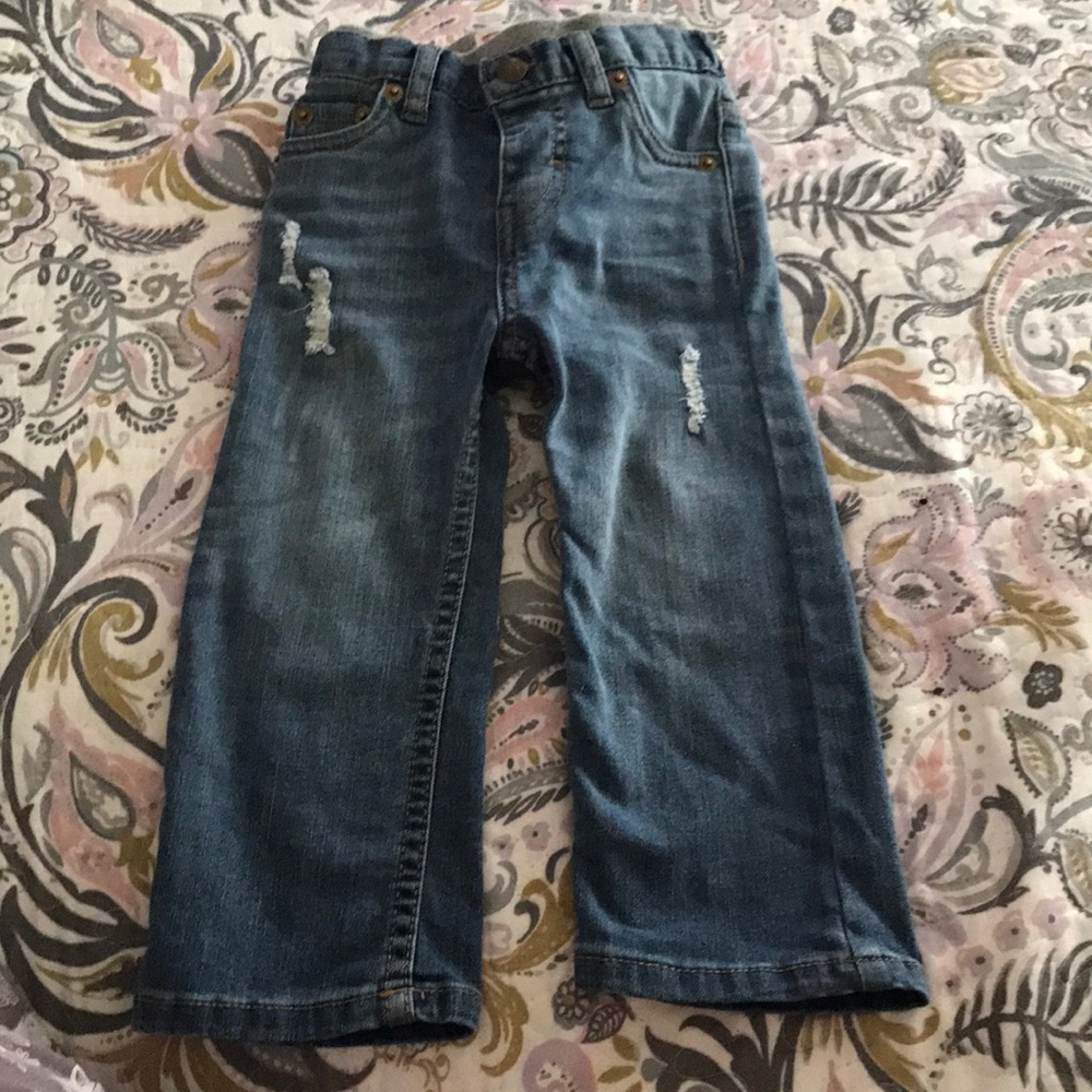 Levis 18M girls ripped jeans